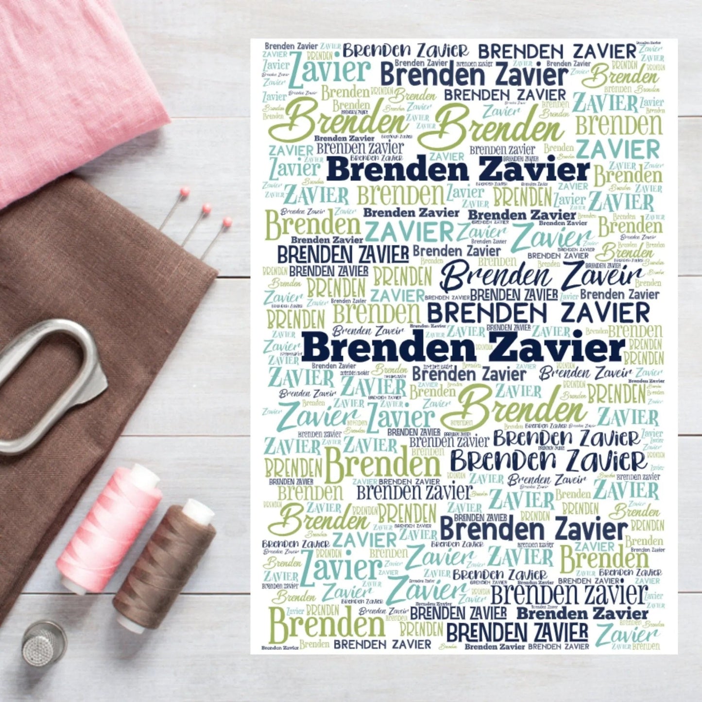 Any Name fabric panel - Jammin Threads