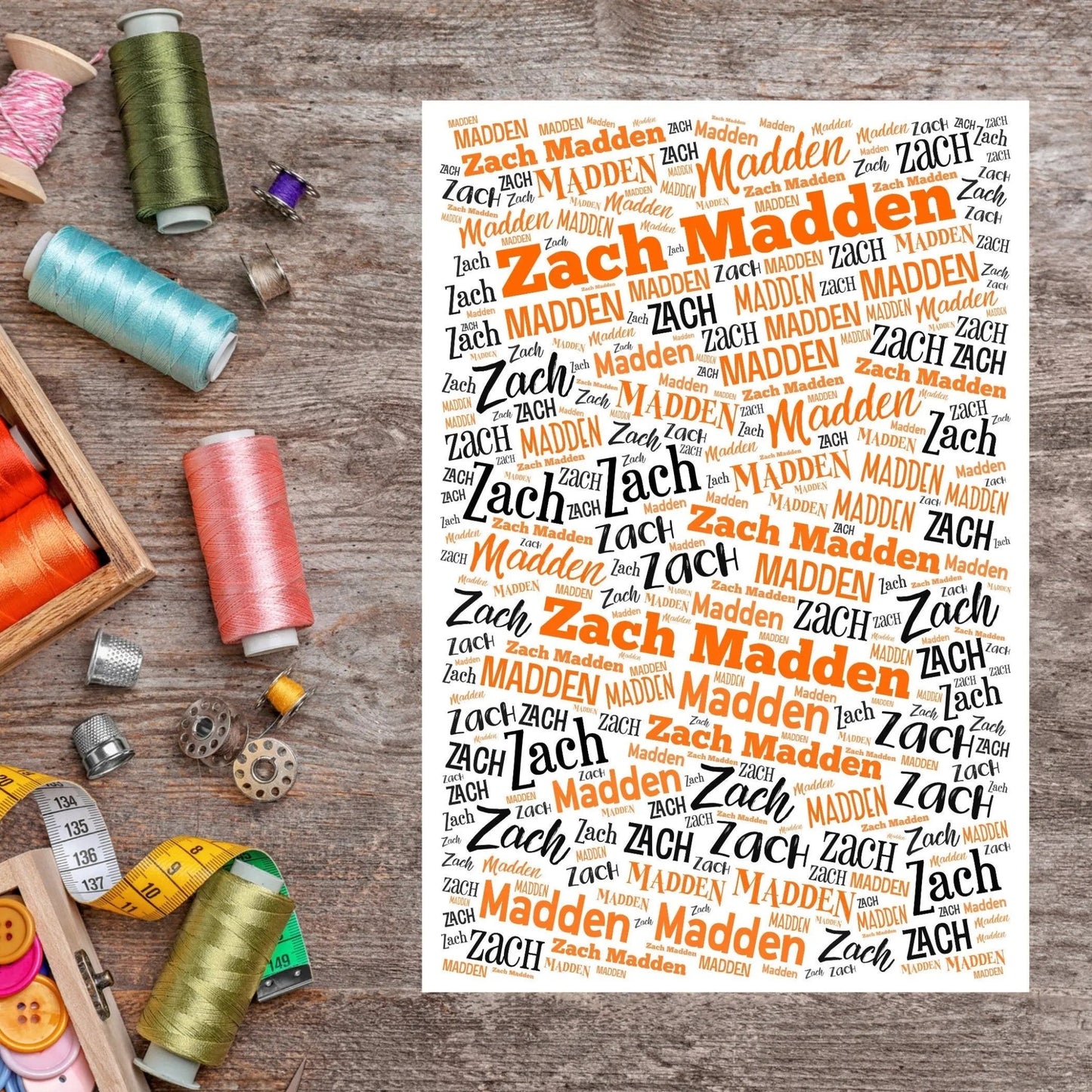 Any Name fabric panel - Jammin Threads