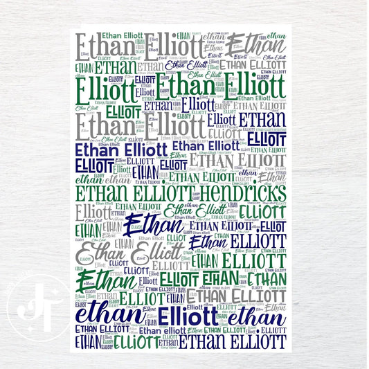 ANY NAME fabric panel - Jammin Threads