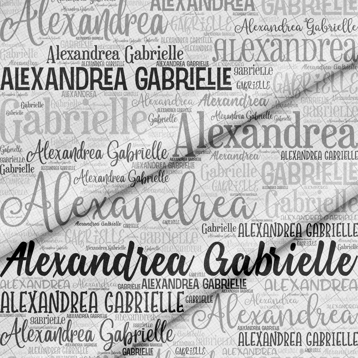 custom name fabric panel - Jammin Threads