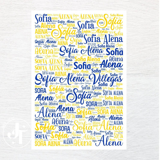 Any Name fabric panel - Jammin Threads