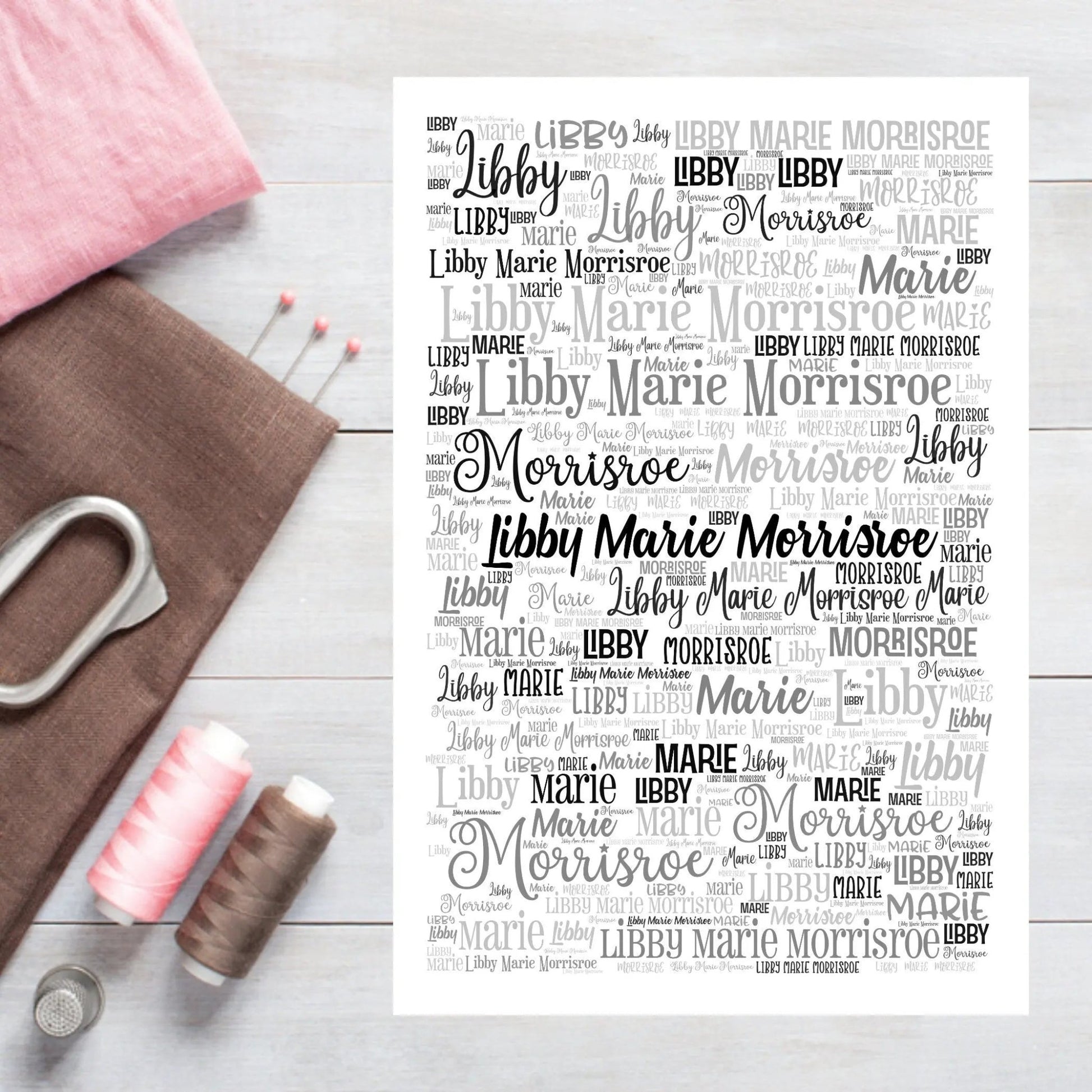 Any Name fabric panel - Jammin Threads