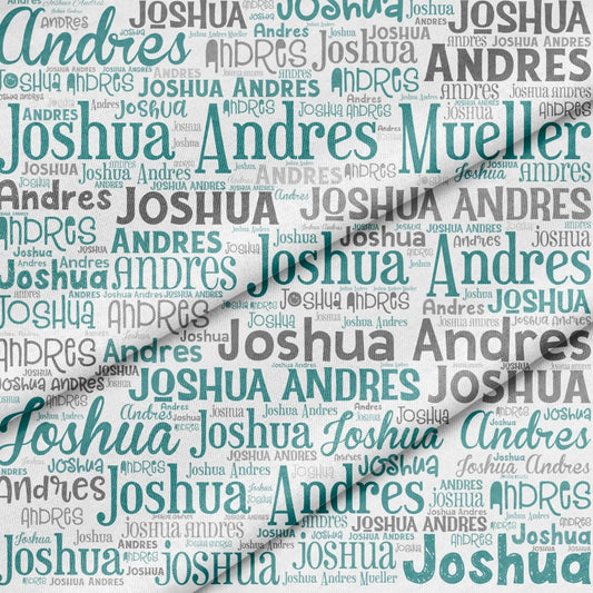 ANY NAME Fabric Panel - Jammin Threads