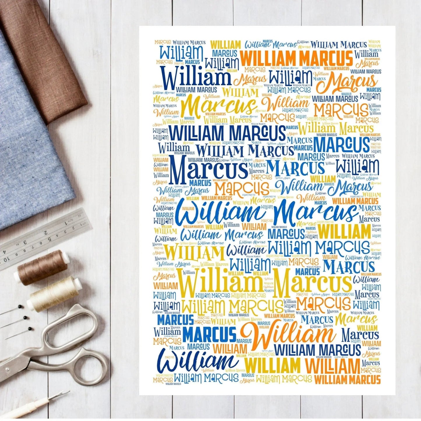 ANY NAME fabric panel - Jammin Threads