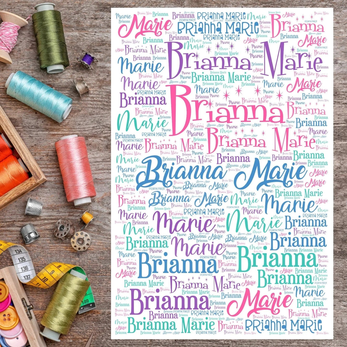 Any Name fabric panel - Jammin Threads