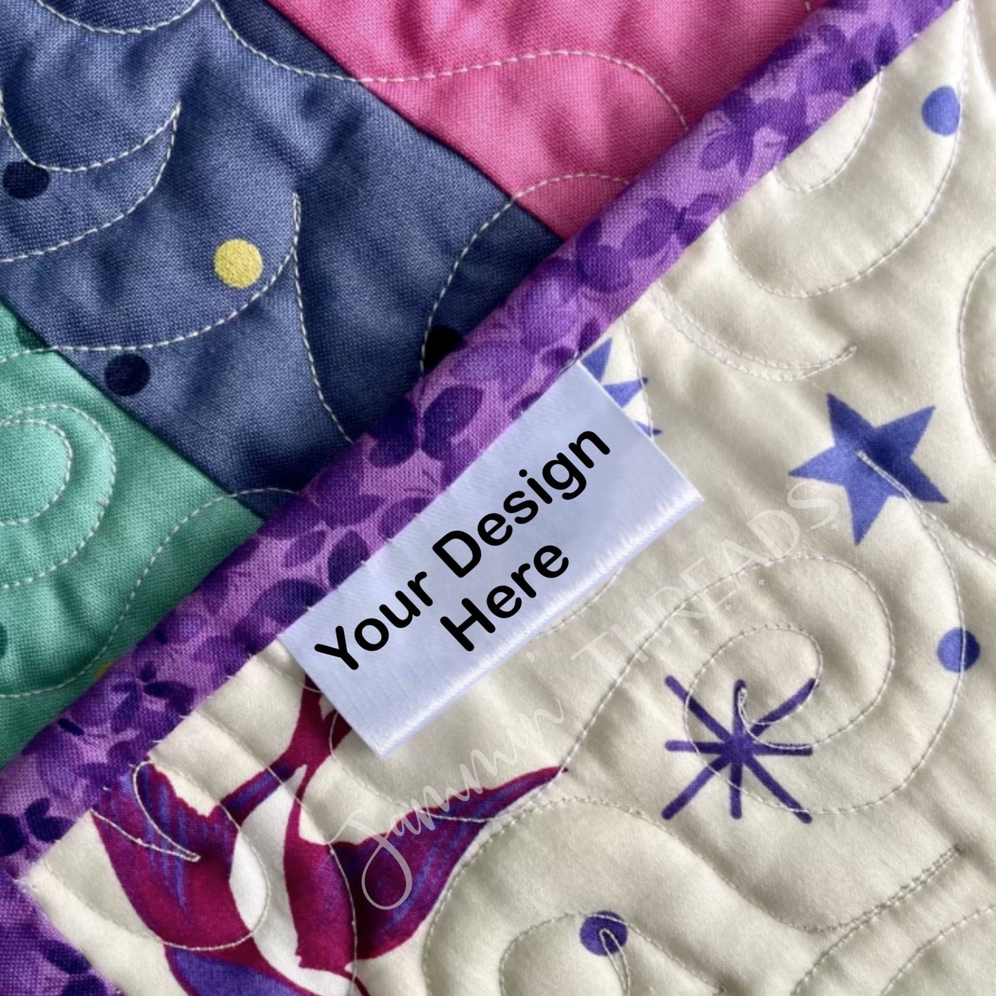 Custom Design Satin Labels - Jammin Threads