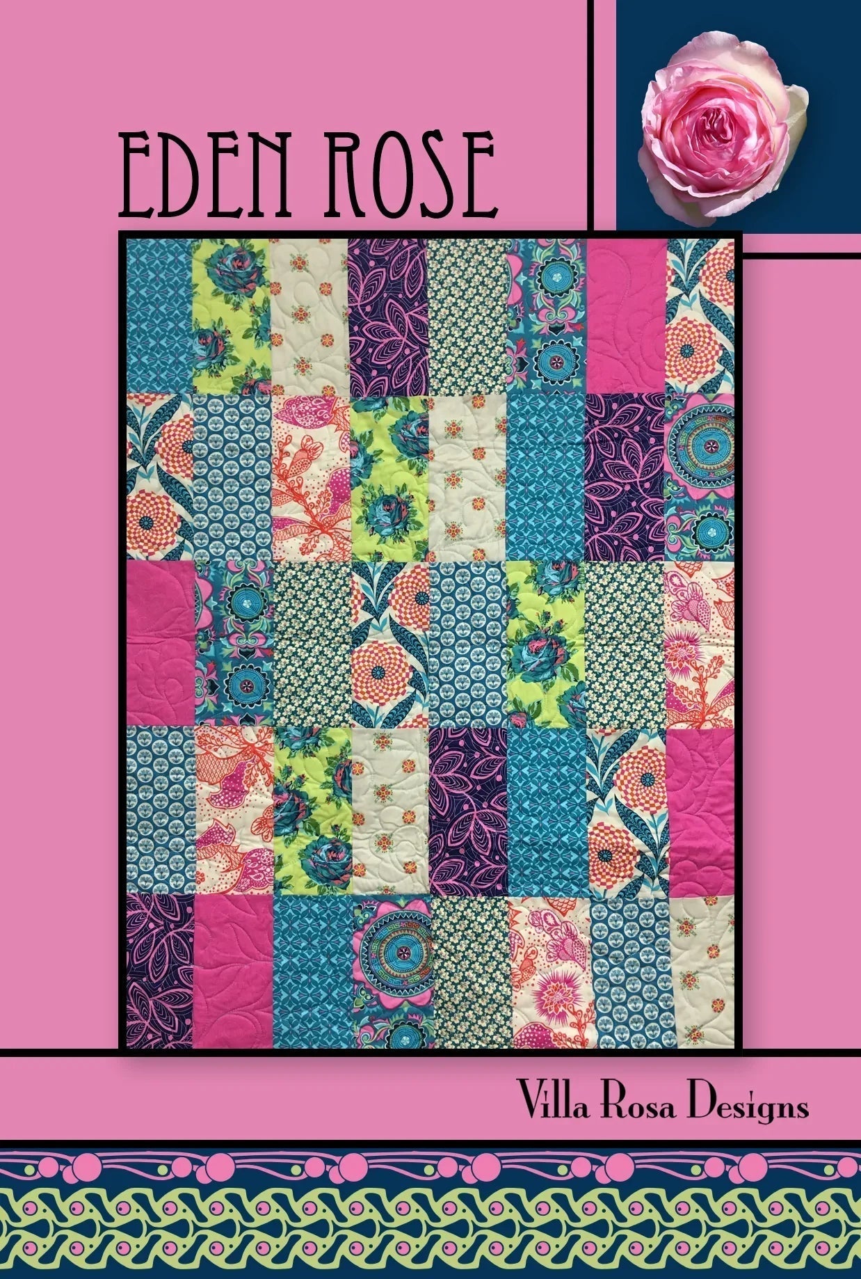 Eden Rose Quilt Pattern by Villa Rosa Designs (PDF Downloadable Version) - Jammin Threads