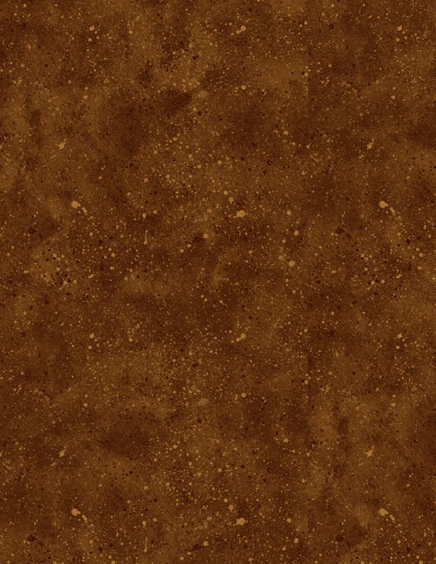 Essentials Cotton Quilt Fabric on Medium Brown Splatter by Wilmington Prints - Jammin Threads