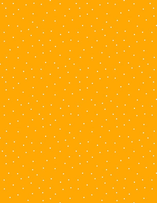 Essentials Quilt Fabric White Pin Dots Orange by Wilmington Prints - Jammin Threads