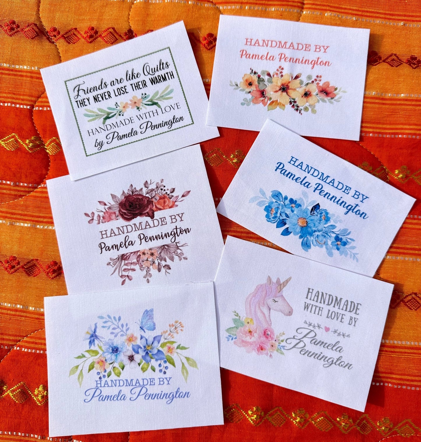 Floral Quilt Label Assortment - Jammin Threads