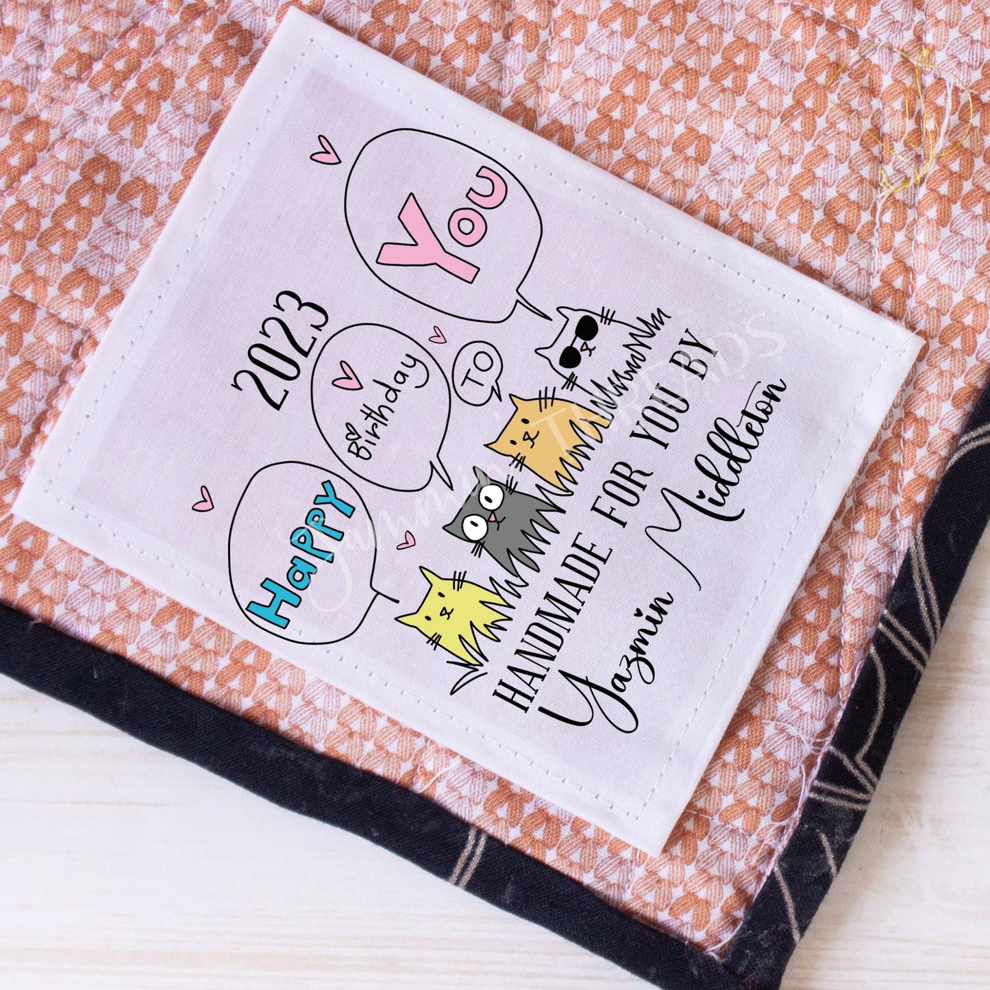 Happy Birthday to You - Personalized Birthday Quilt Labels - Jammin Threads