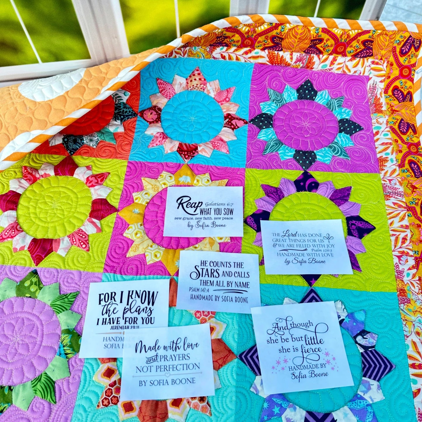 Inspirational Quilt Label Assortment - Personalized Christian Quilt Label Assortment - Jammin Threads