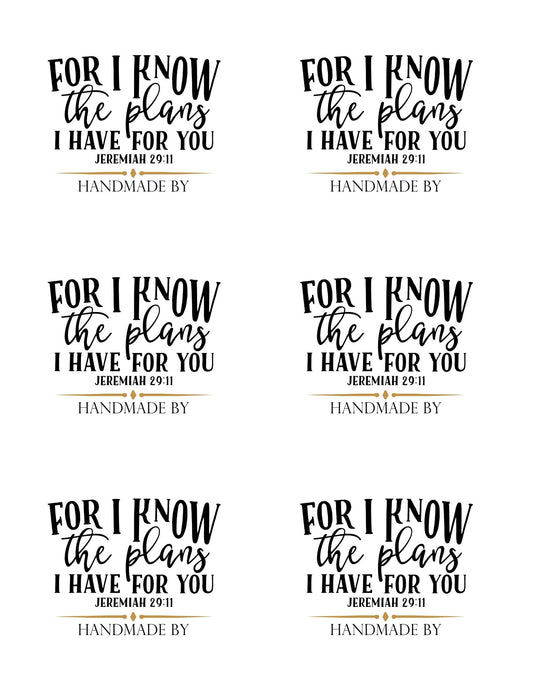 Jeremiah 29 Quilt Lablels - Jammin Threads