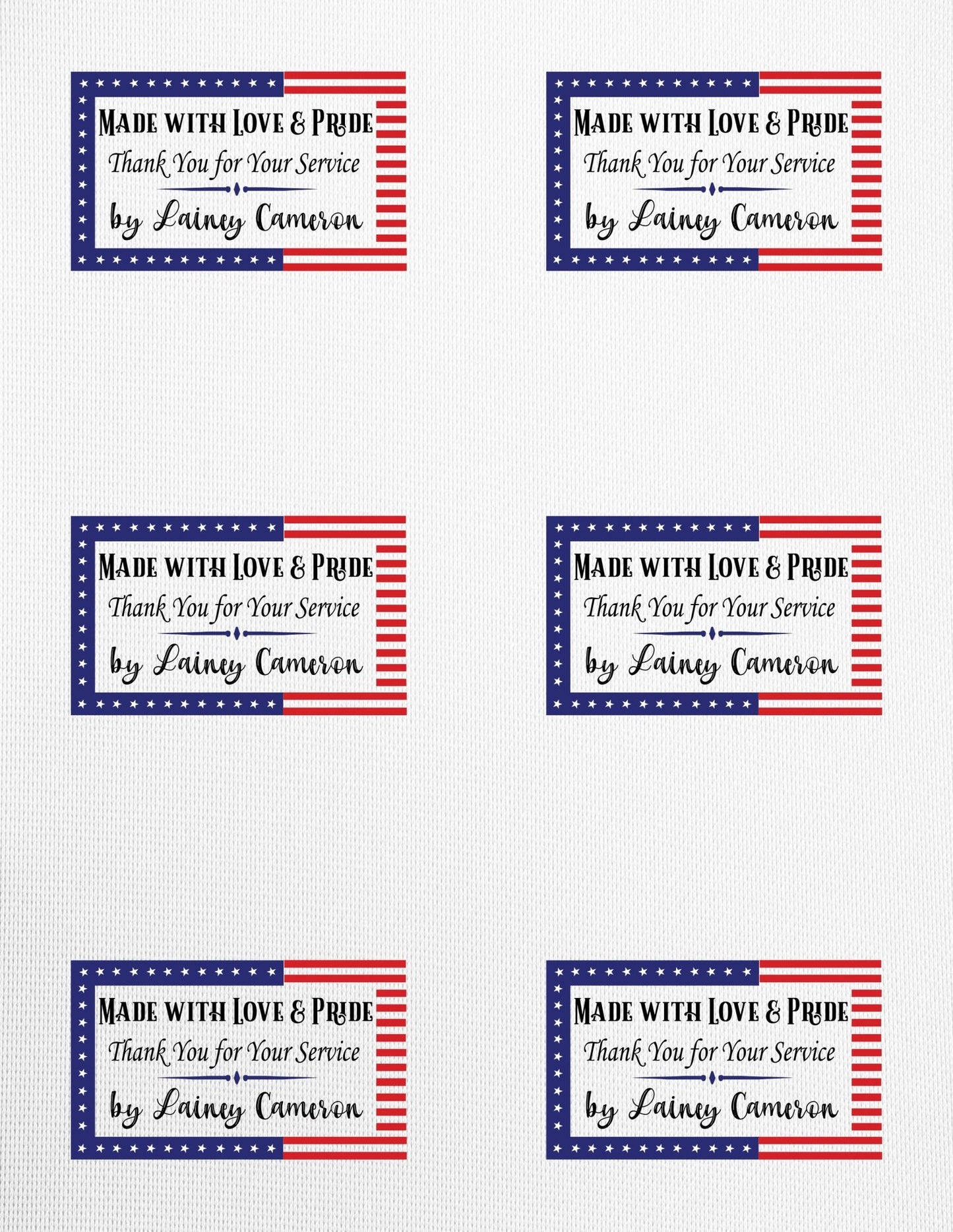 Love and Pride Patriotic Label - Jammin Threads