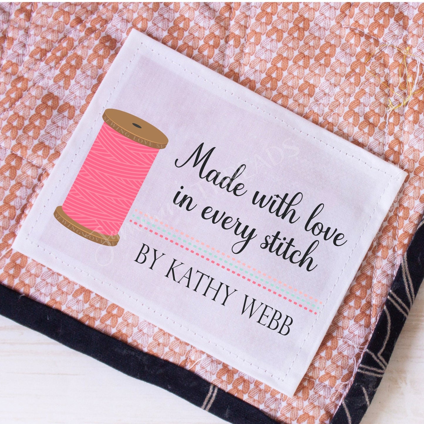 Made with Love in Every Stitch - Cute, Personalized Quilt Labels - Jammin Threads