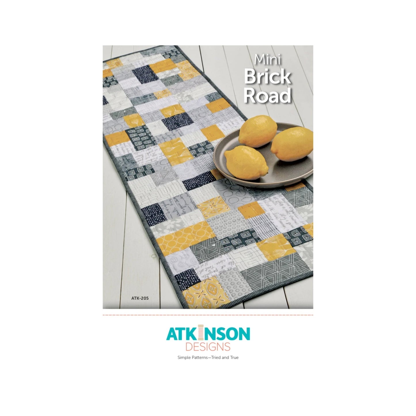 Mini Brick Road Table Runner Pattern by Atkinson Designs. Charm Pack friendly - Jammin Threads
