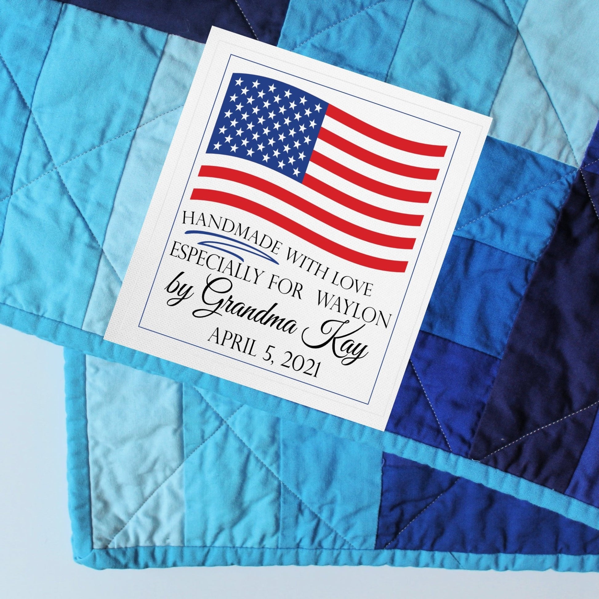 Patriotic Quilt Label - Jammin Threads