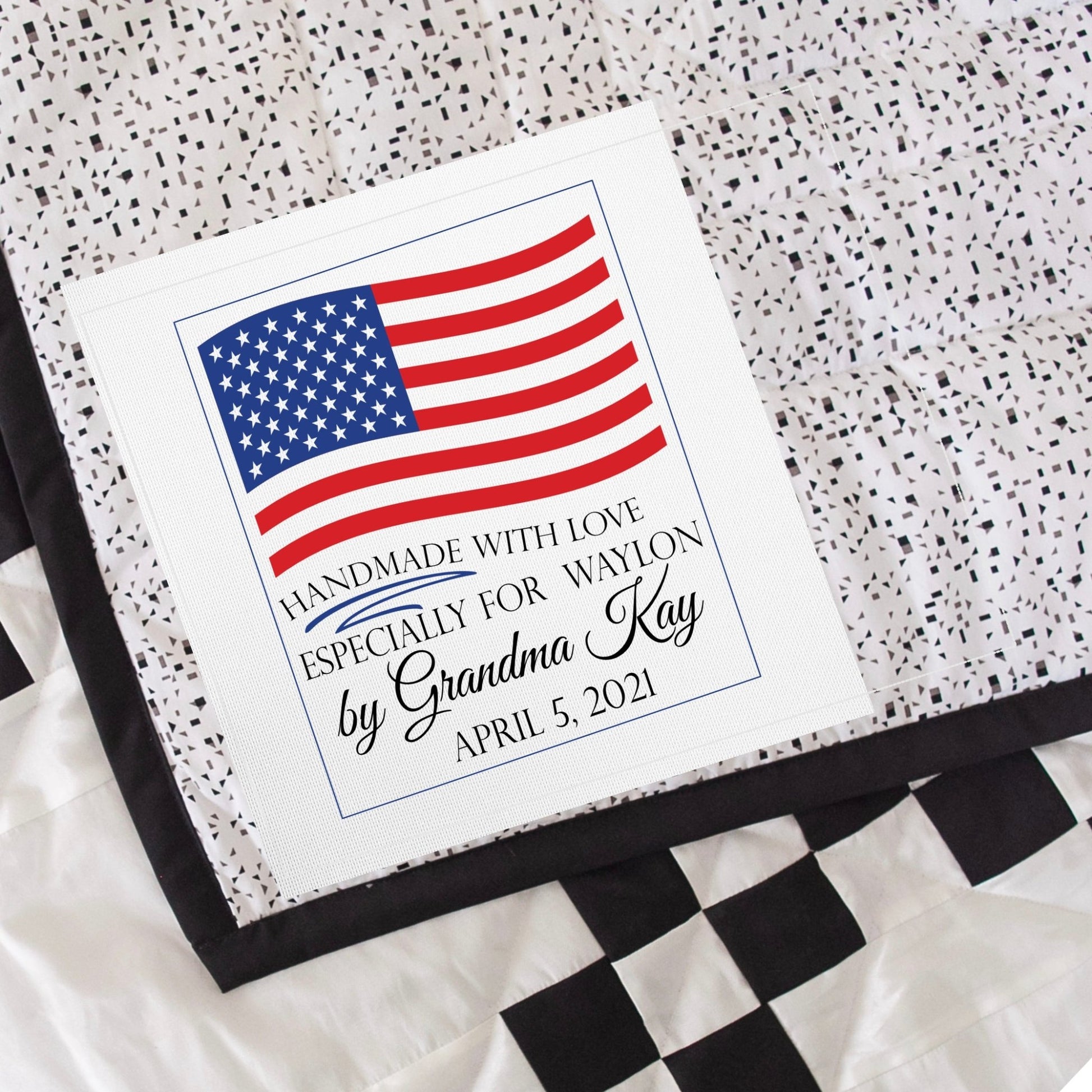 Patriotic Quilt Label - Jammin Threads