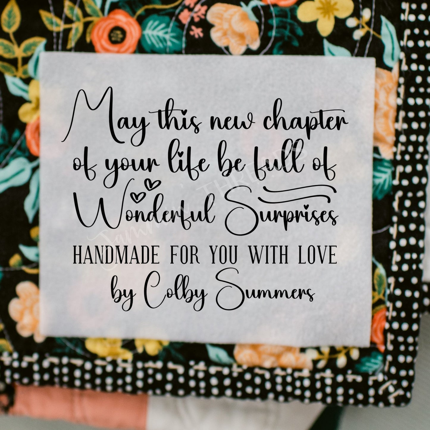 Personalized Quilt Labels - Perfect for Wedding, Graduation or Moving Away Quilts - Jammin Threads