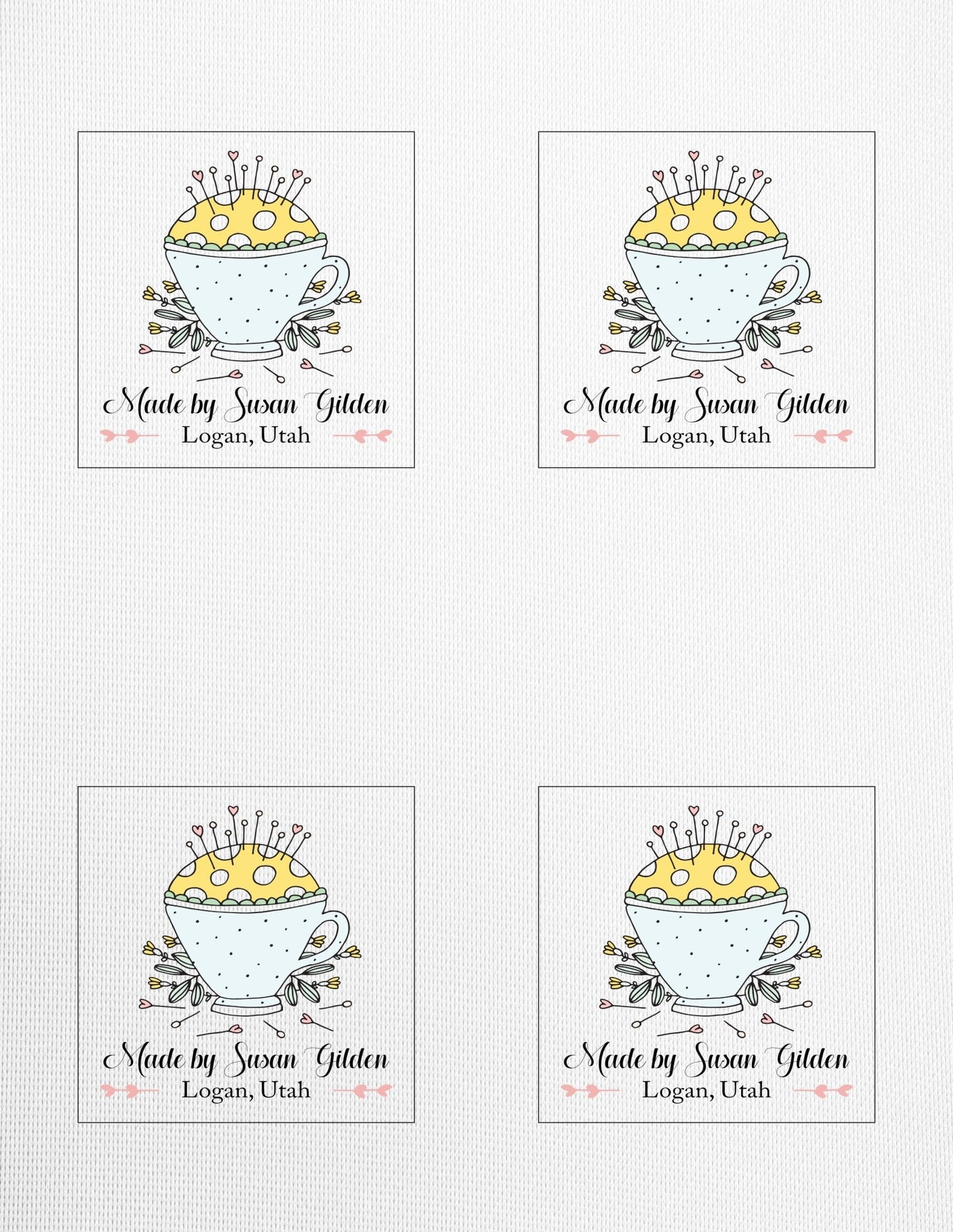 Pin Cushion Quilt Labels - Jammin Threads