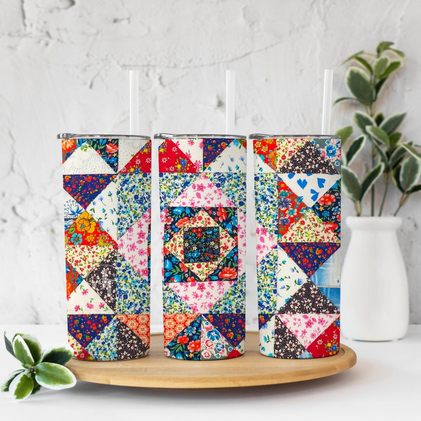 Quilt Pattern Tumbler - Jammin Threads
