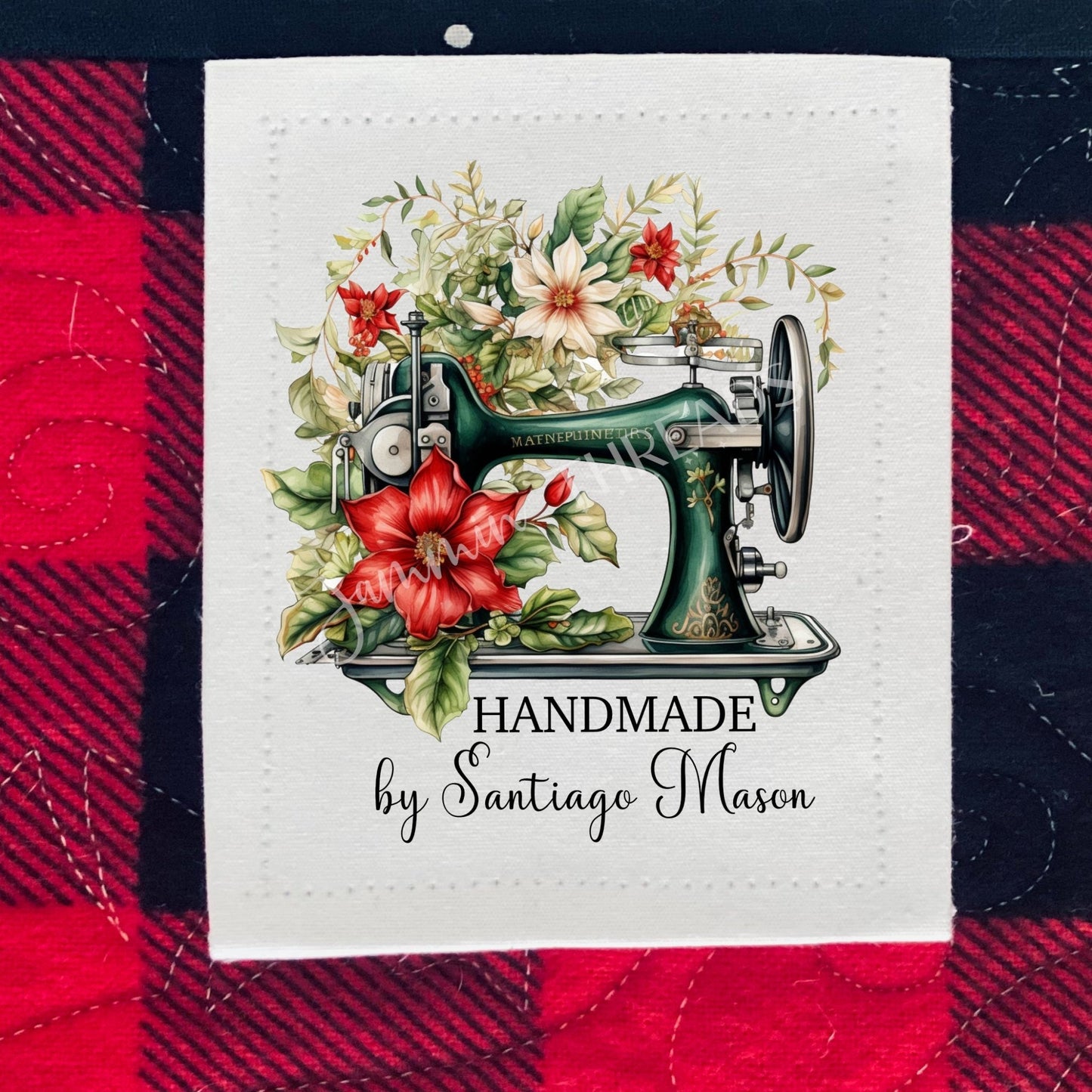 Sewing Machine Christmas Quilt Labels - Jammin Threads