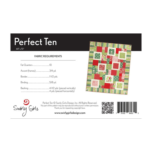Swirly Girls Perfect Ten Quilt Pattern - Jammin Threads