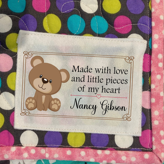 Teddy Bear Quilt Labels - Jammin Threads