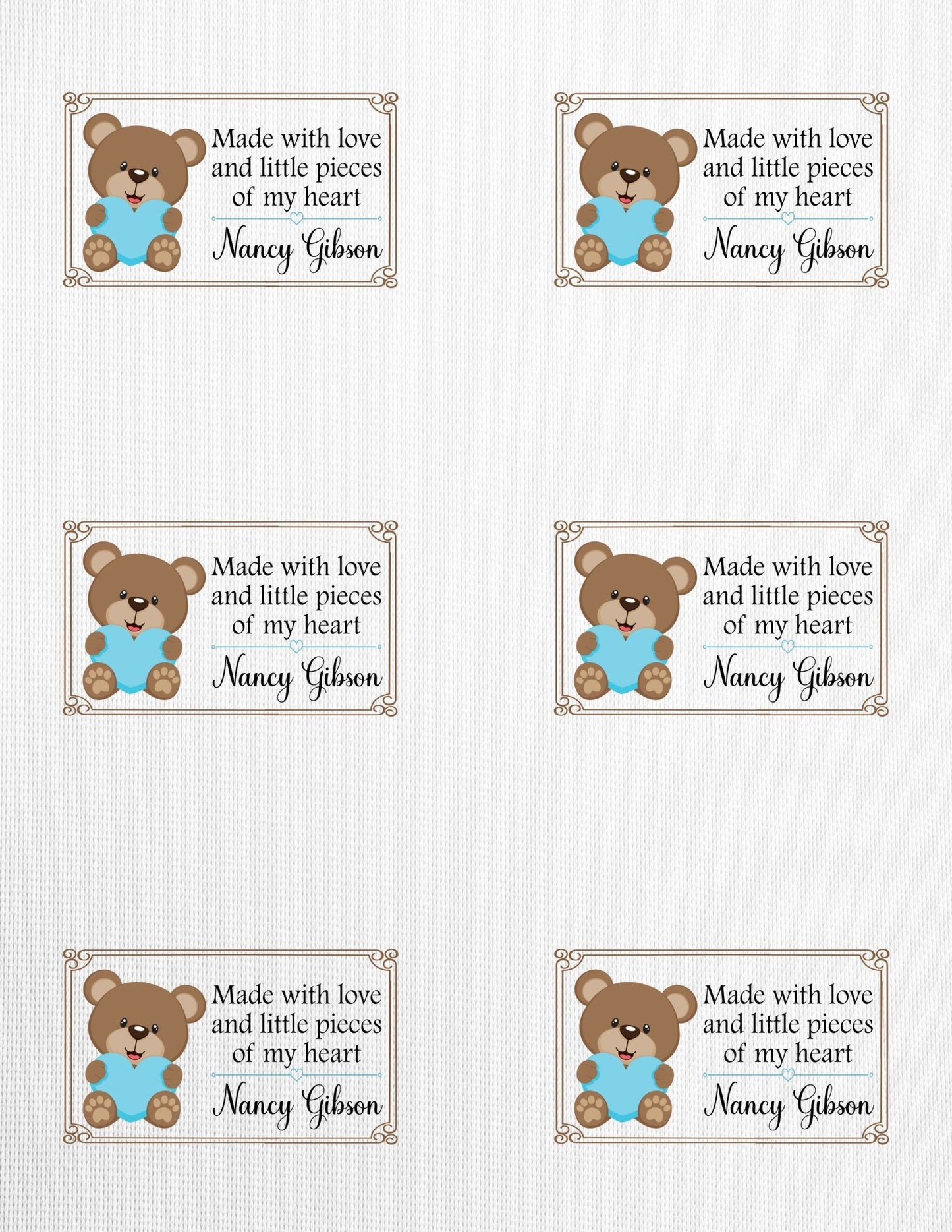Teddy Bear Quilt Labels - Jammin Threads