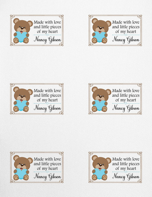 Teddy Bear Quilt Labels - Jammin Threads