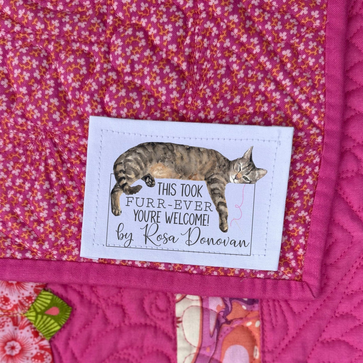 This took Furrr-ever Cat Quilt Labels - Jammin Threads