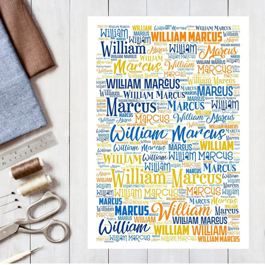 Custom Name Fabric Panels