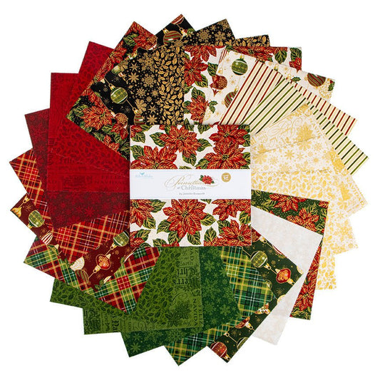 Poinsettias at Christmas Fabric by Jennifer Bosworth for Riley Blake Designs