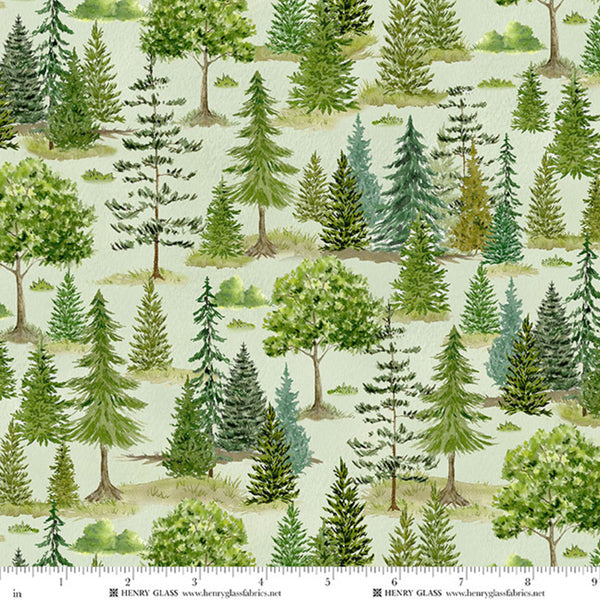 Happy Campers Green Quilt Fabric by Sharon Kuplack for Henry Glass
