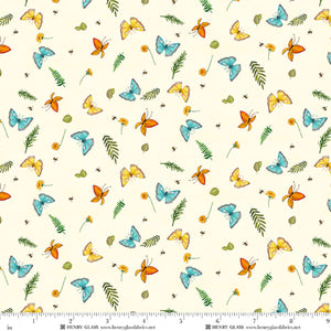 Happy Campers Butterflies Quilt Fabric by Sharon Kuplack for Henry Glass