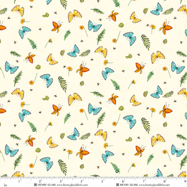 Happy Campers Butterflies Quilt Fabric by Sharon Kuplack for Henry Glass