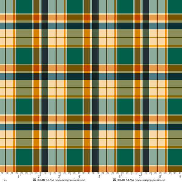 Happy Campers Plaid Quilt Fabric by Sharon Kuplack for Henry Glass