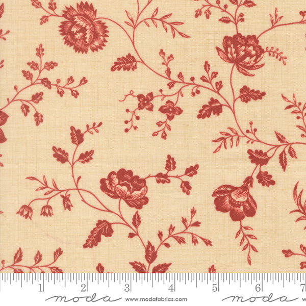 Le Jardin Rouge Quilt Fabric by French General Roche Pearl 36155 15