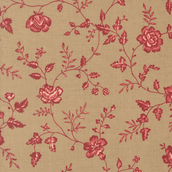 Le Jardin Rouge Quilt Fabric by French General Roche 36155 13
