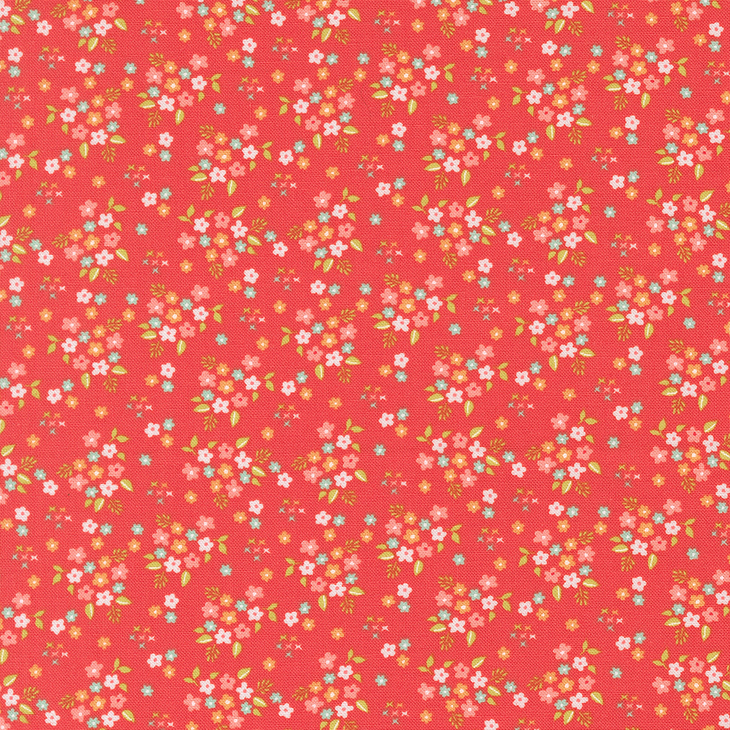 Delightfully Yours Quilt Fabric by Sherri & Chelsi Geranium 37705 16