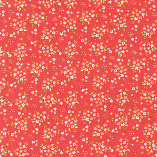 Delightfully Yours Quilt Fabric by Sherri & Chelsi Geranium 37705 16