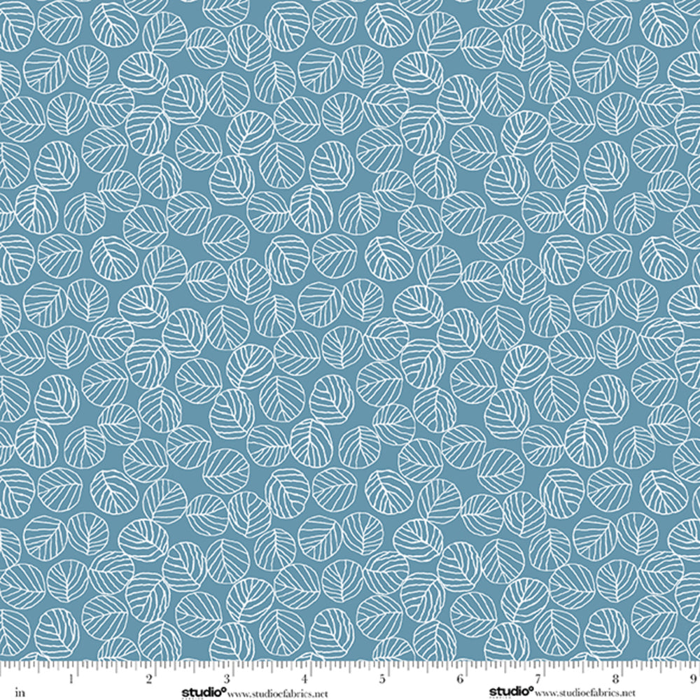 Bar Harbor Quilt Fabric by Chelsie Design Works | Denim Leaf