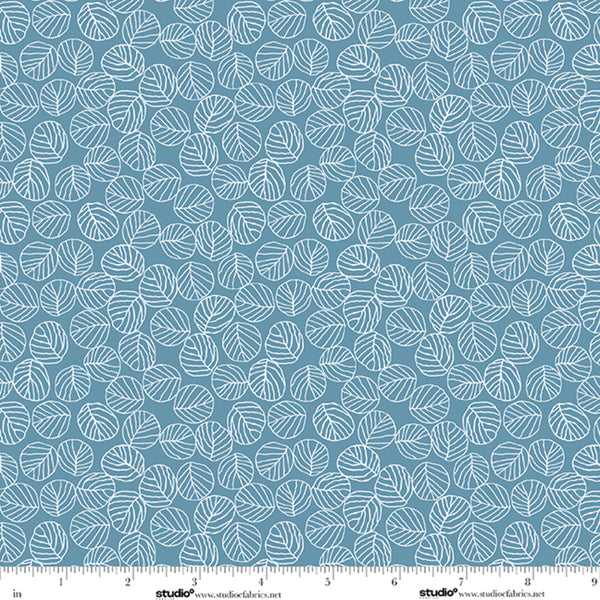 Bar Harbor Quilt Fabric by Chelsie Design Works | Denim Leaf