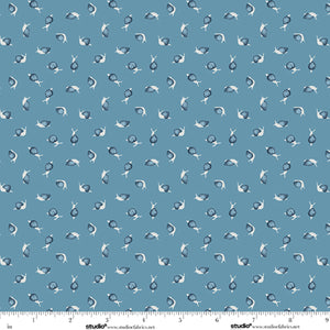 Bar Harbor Quilt Fabric by Chelsie Design Works | Small Ditsy Denim