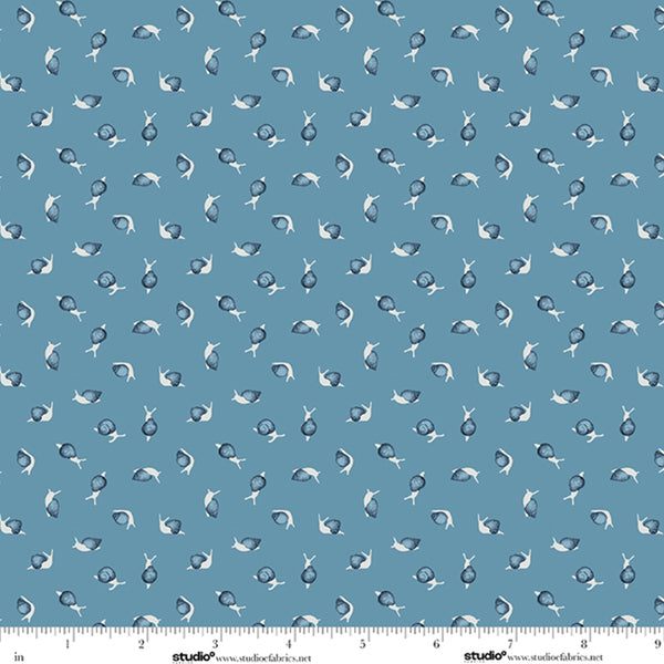 Bar Harbor Quilt Fabric by Chelsie Design Works | Small Ditsy Denim