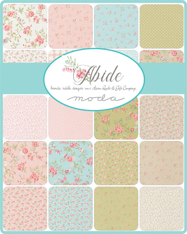 Abide Quilt Fabric by Brenda Riddle Designs Light Green 18792 15 for Moda Fabrics