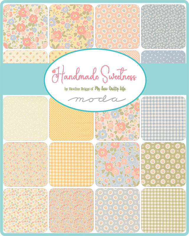 Handmade Sweetness Charm Pack 31790PP by My Sew Quilty Life for Moda Fabrics with 42 precut 5 inch cotton squares
