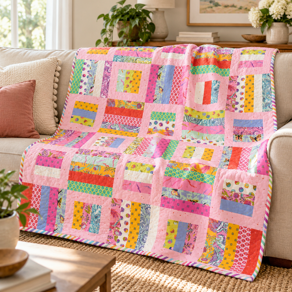 Radio Way Quilt Kit – Tula Pink Legendary Fabric | Jaybird Quilts | 50" x 70"