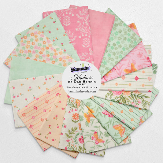 Kindness by Deb Strain for Moda Fabrics – 16 Piece Fat Quarter Bundle Curated by Jammin’ Threads