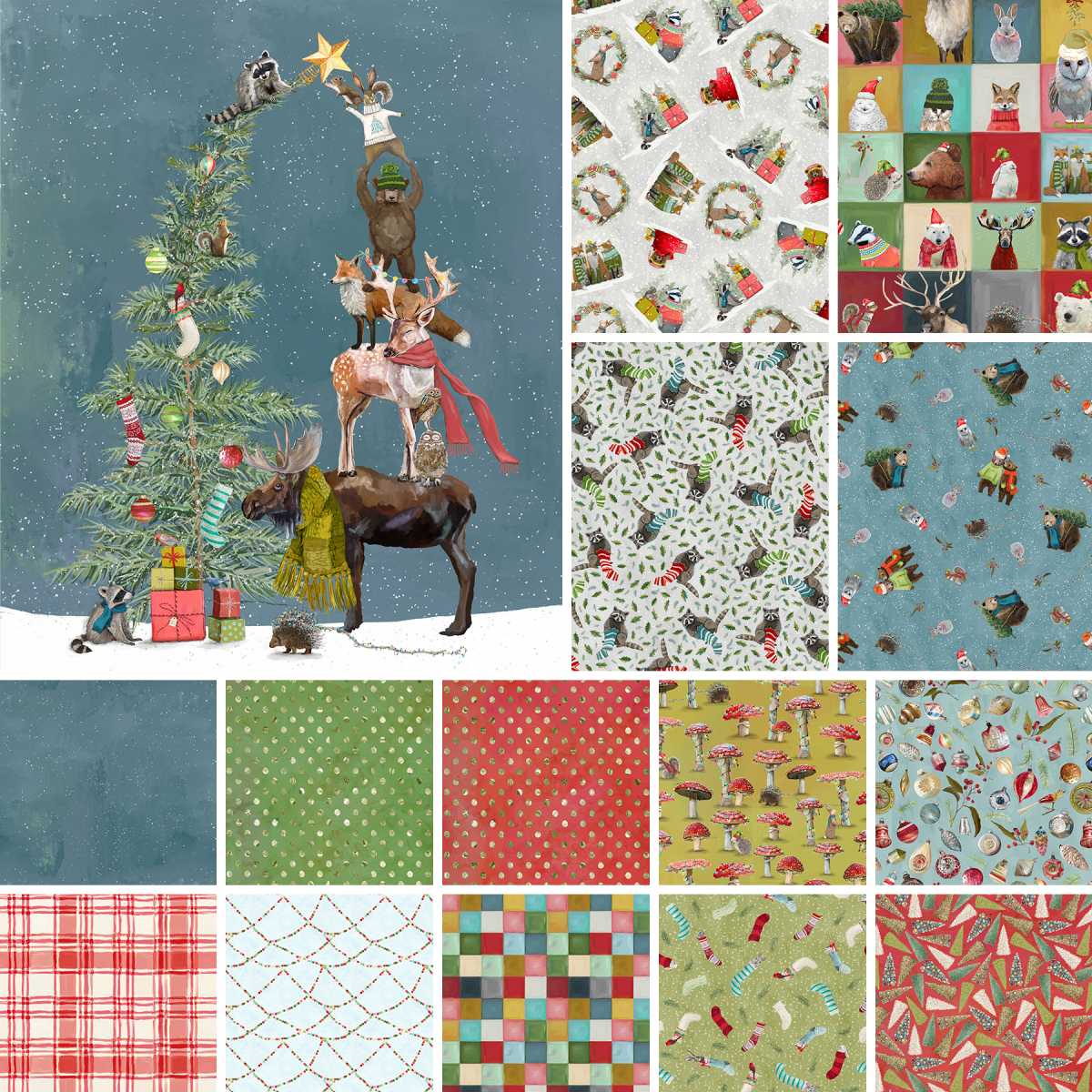 Teamwork Christmas Wall Hanging Quilt Kit – Holly Woods Fabric Collection